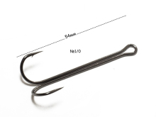 Двойник Kosadaka "Double hook extra long" black KDXL-83 BC №1/0 (5шт/уп)