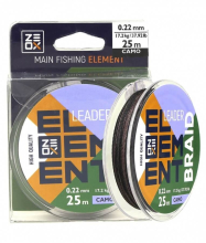 Поводковый материал ZEOX Element Leader Braid Camo 25м 0,30мм