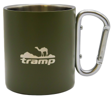 Термокружка Tramp с карабином, olive 350мл (UTRC-122-olive)