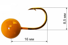 Мормышка летняя DS Карп Classic, gold кукуруза - №6 1,5г (3шт/уп)