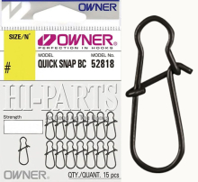 Застібка Owner Quick Snap Black Chrome №1 / 10,9кг (15шт/уп)