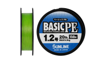 Шнур Sunline Basic PE HG, light green 150м #1.2/0,187мм 20lb/9,2кг(max)