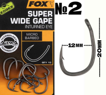 Гачки Fox Edges Super Wide Gape (inturned eye) - №02 (10шт/уп)