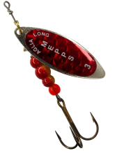 Блесна Mepps Aglia Long Redbo №3 / 11,5г - серебро