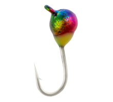 Мормышка вольфрамовая Viking Fishing Round + Drop 0.65g 4mm Rainbow