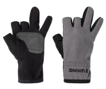 Перчатки Viking Fishing Ice Master Gloves (fleece) 3 cut finger, grey-graphite - XXL