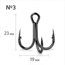 Трійник Gurza Round treble hook ST-36 BC (K-1504) - #03 (поштучно)