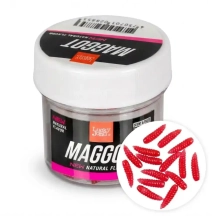 Опарыш силиконовый Lucky John Maggot красный 12мм (30шт)
