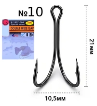 Двойник Gurza Double Wide Gap Shank (К-1507) BN - #10 (4шт/уп)
