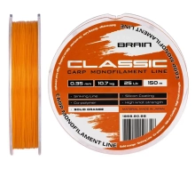 Леска Brain Classic Carp Line (solid orange) 150m 0.30mm 20lb 8.8kg