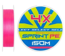 Шнур Select Sprint PE 4X Pink 150m #0.2/0.06mm 7lb/3.1kg