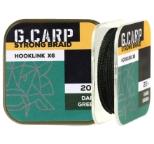 Поводковый материал GC G.Carp Strong Braid Hooklink X6 20м 25lb Dark Green