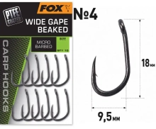 Гачки Fox Carp Hooks Wide Gape Beaked №04 (10шт/уп)
