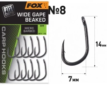 Гачки Fox Carp Hooks Wide Gape Beaked №08 (10шт/уп)
