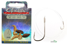 Гачки Gamakatsu з повідцем BKS-1010B Maggots size10 волосінь 0,14мм