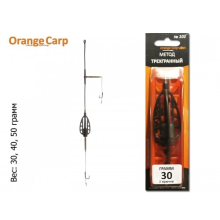 Монтаж Orange Carp №102 "Метод тригранний" (2 гачки, під бойл, №4) 40г