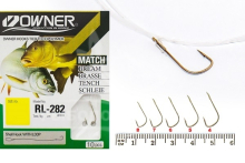 Гачки Owner з повідцем RL-282 size 10, волосінь 0,20мм