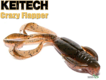 Силикон Keitech Crazy Flapper 2,8" - 438 Green Pumpkin Fire