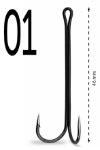 Двойник Gurza Double Hook X - Long Shank K-1506 №01