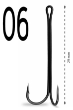 Двойник Gurza Double Hook X - Long Shank K-1506 №06