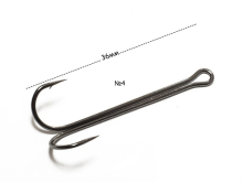 Двойник Kosadaka "Double hook extra long" black KDXL-83 BC №04 (5шт/уп)