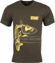 Футболка Brain Carp оливковая