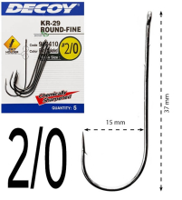 Гачки Decoy KR-29 Worm Round-Fine size 2/0