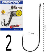 Гачки Decoy KR-29 Worm Round-Fine size 2