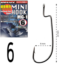 Крючки Decoy оффсетные Mini Hook MG-1 size 6