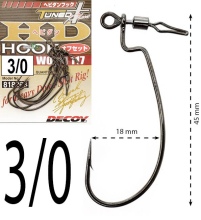 Крючки Decoy оффсетные Worm 117 HD Hook Offset size 3/0