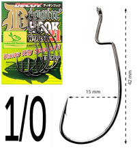 Гачки Decoy офсетні Worm 21 Digging Hook size 1/0