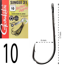 Гачки Gamakatsu Single Hook 31 №10 (9шт/уп)