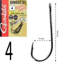 Гачки Gamakatsu Single Hook 31 №04 (6шт/уп)