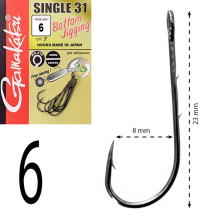 Гачки Gamakatsu Single Hook 31 №06 (7шт/уп)