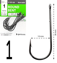 Крючки Gurza Round Bent BN K-1307 №01