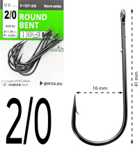 Крючки Gurza Round Bent BN K-1307 №2/0