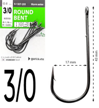 Крючки Gurza Round Bent BN K-1307 №3/0