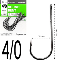 Крючки Gurza Round Bent BN K-1307 №4/0