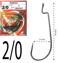 Крючок Hayabusa Offset Narrow Gap WRM262BM - № 2/0 (7шт/уп)