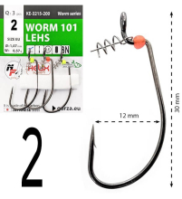Крючки офсетные Gurza Worm 101 LEHS KE-3215 №02