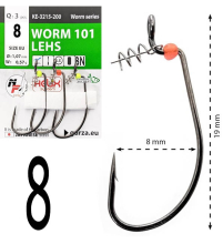 Крючки офсетные Gurza Worm 101 LEHS KE-3215 №08