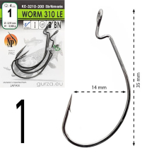 Крючки офсетные Gurza Worm 310 LE BN KE-3210 №01