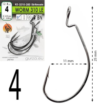 Крючки офсетные Gurza Worm 310 LE BN KE-3210 №04