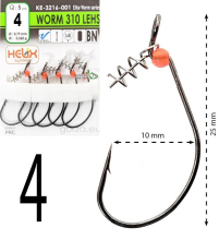 Крючки офсетные Gurza Worm 310 LEHS KE-3216 №04