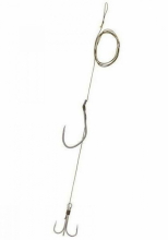 Оснащення на сома Carp Zoom Catfish Rig, №6/0 hook, №3/0 triple hook, 130см (CZ5553)