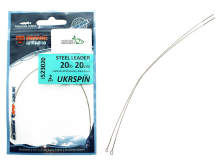 Поводок UKRSPIN Orange Spinning Струна №2 AFW (не паянная) 20см 10кг 0,3мм (2шт/уп)