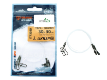 Поводок UKRSPIN Orange Spinning "Флюорокарбон" для троллинга AFW 30см 14кг 0,63мм