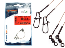 Поводок UKRSPIN Orange Spinning плетенный 1х7 AFW 12см 5кг (2шт/уп)