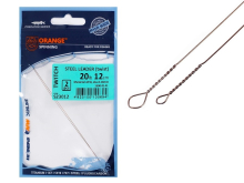 Поводок UKRSPIN Orange Spinning Струна №2 AFW (не паянная) 12см 10кг 0,3мм (2шт/уп)