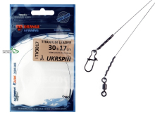 Поводок Ukrspin Orange Spinning титановый мат.AFW 14кг 17см с вертлюгом